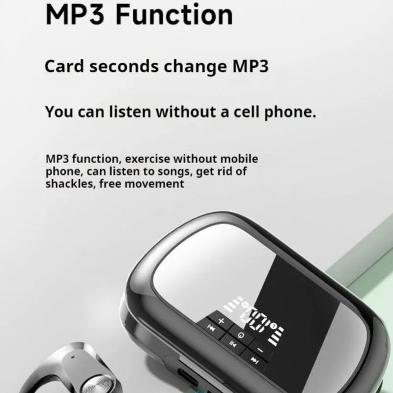 

Hanging Wireless Bluetooth 5.3 Earphones With Card Insertion HIFI Sound Quality Lightweight Body Sports Running In Ear Earphones