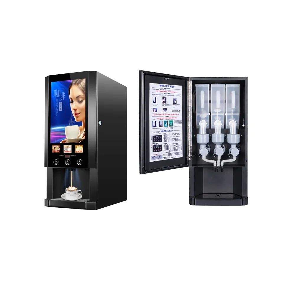 

Intelligent Library Best Selling Freestanding Intelligent Automatic Desktop Economical Instant Bean To Cup Vending Coffee Machin