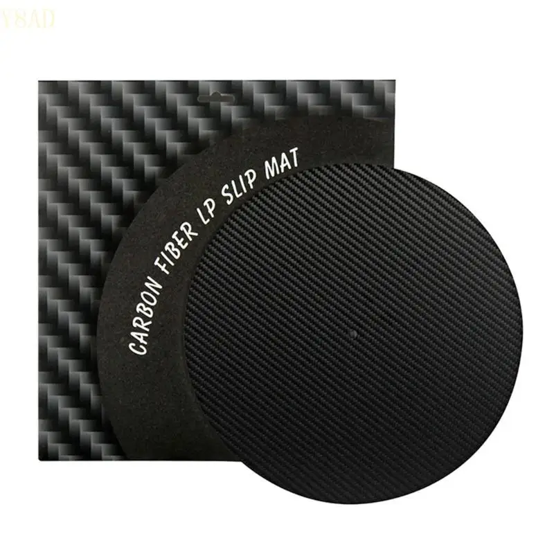

Y8AD 12inch Carbon Fiber Turntable Platters Mat for Record Players Mat