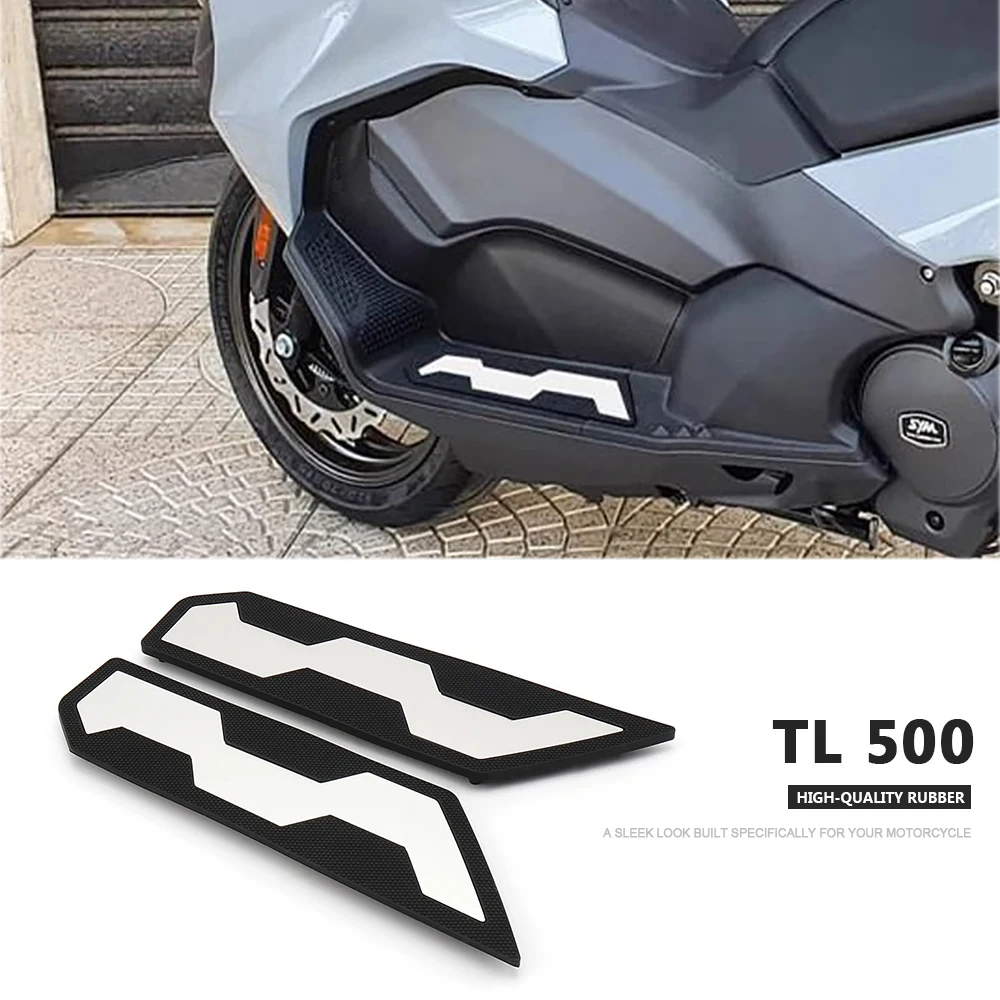 

Motorcycle Footrest Foot Pedals Kit For SYM MAXSYM TL500 Maxsym TL 500 Black Rider Footpeg Set Rubber Pad