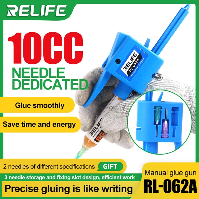 Relife RL-062A Ręczny pistolet do klejenia 10CC Wzmacniacz igły do strzykawki Pasta lutownicza UV Maska lutownicza Olej Narzędzia do klejenia strukturalnego