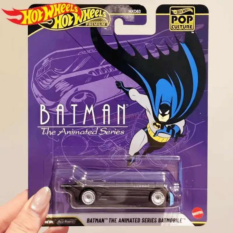 Original Hot Wheels Premium Car Pop Culture Batman The Animated Series Batmobile Toys Boys 1/64 Diecast Vehicles Model Car Gifts