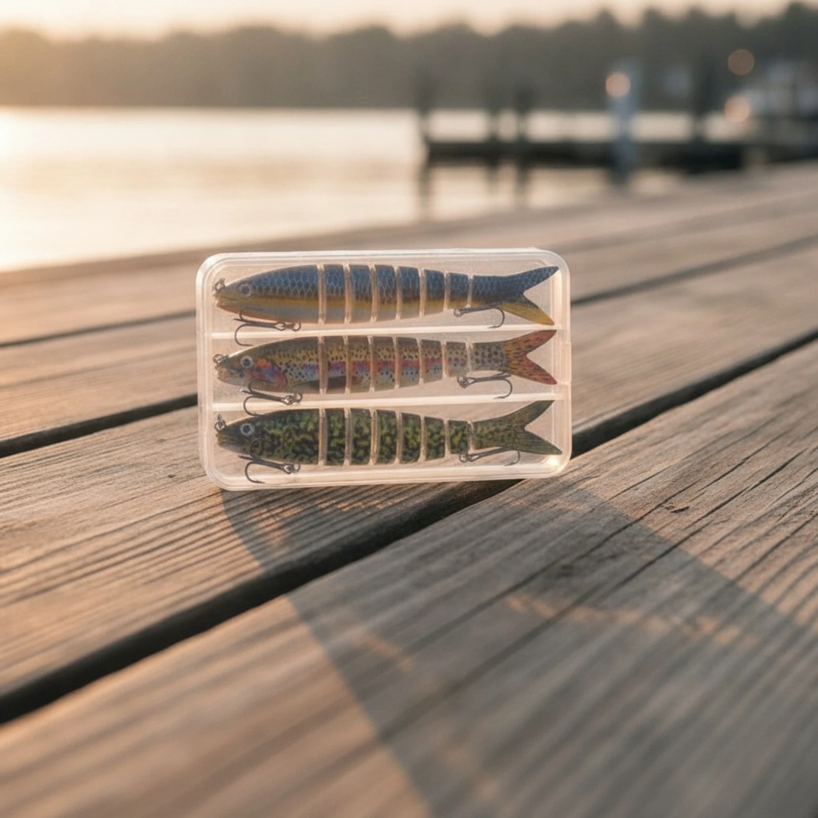 3 Pieces Multi-Jointed Swimbait Lifelike Articulated Fish Lure Segmented Fishing Lure Sharp Hard Heavy-Duty for Fishermen