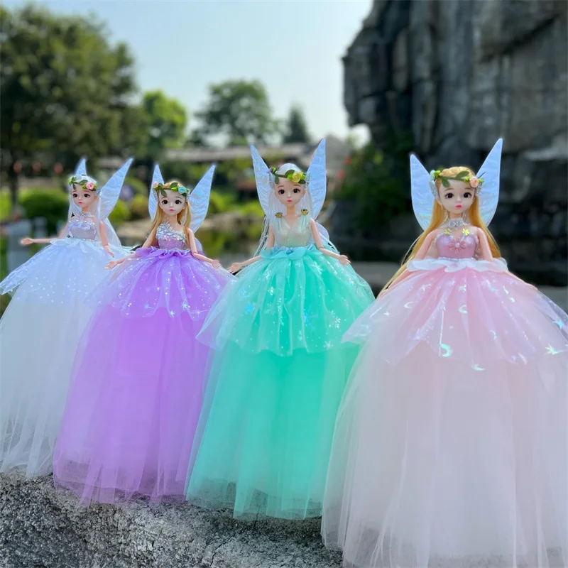 

30 см милый эльф цветок фея девушка принцесса кукла игрушка 1/6 BJD реалистичные глаза суставы подвижное красивое свадебное платье девушка игровой домик игрушка