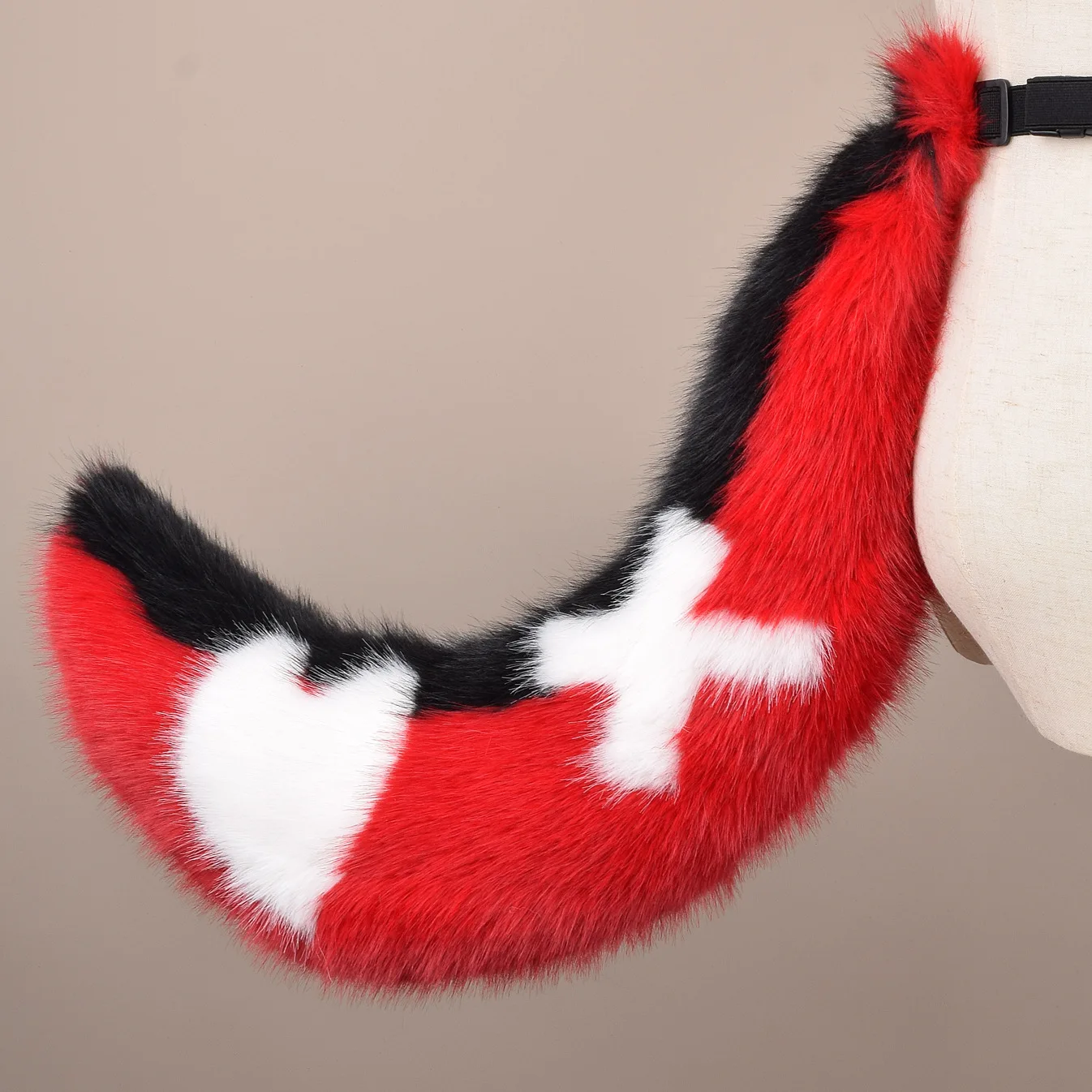 Furry Star Heart Shape 70CM Tail for Comic-Con Kawaii Lolita Party Performance Props Fursuit Tail Cosplay Accessories Kids Gift