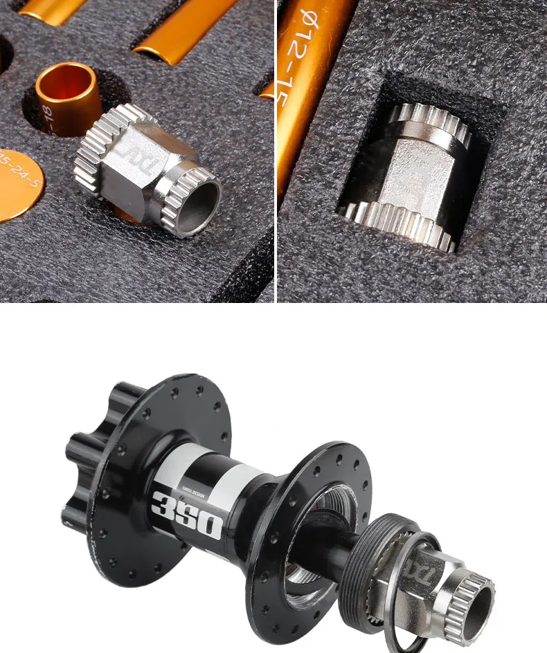 Bicycle Quick Release Thru Axle Hub Bearing Installation Removal Tool Bike XD DT350 Freehub Hub Body DT Ratchet Star Repair Tool