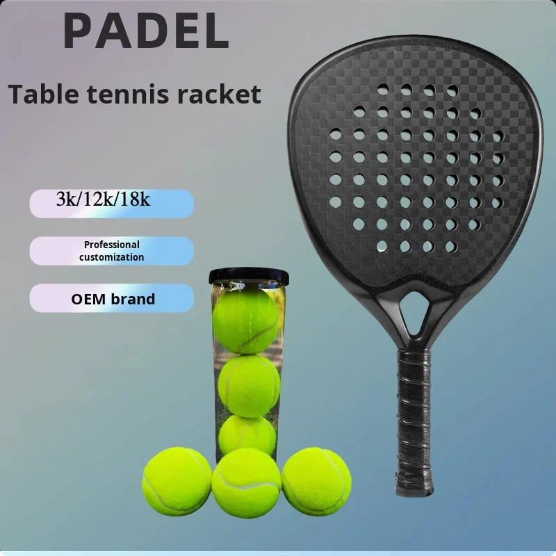 

STLFCarbon Fiber Cage Tennis Paddle Racket Round Lightweight Multi-Color Optional with Custom LOGO Factory Export Nylon Net Mate