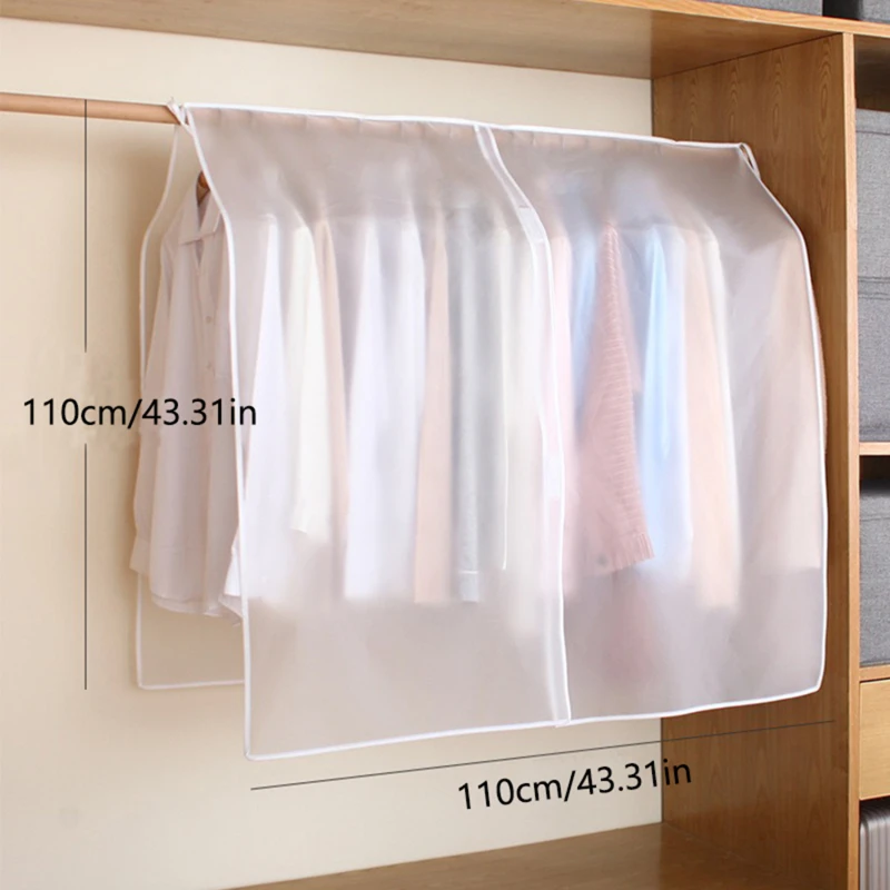 Clothes Dust Cover Wardrobe Hanging Dust Cover Waterproof Transparent Clothing Cover Suit Shirt Organizing Storage Dust Cover