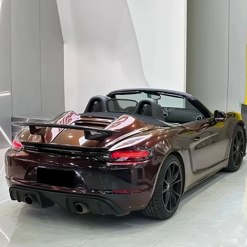 Hochwertige, glänzende PVC-Autofolie aus Vinyl, schwarz, rot, Chamäleon-Farbschutzfolie für die Karosserieoberfläche, Aufkleberverpackung