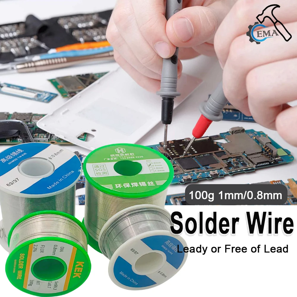 

1-10pcs 0.8mm100g Solder Tin Wire Eco-friendly Low Melting Point No Clean Needed SN99.3CU0.7 Leady Free/Leady Soldering Tin Wire