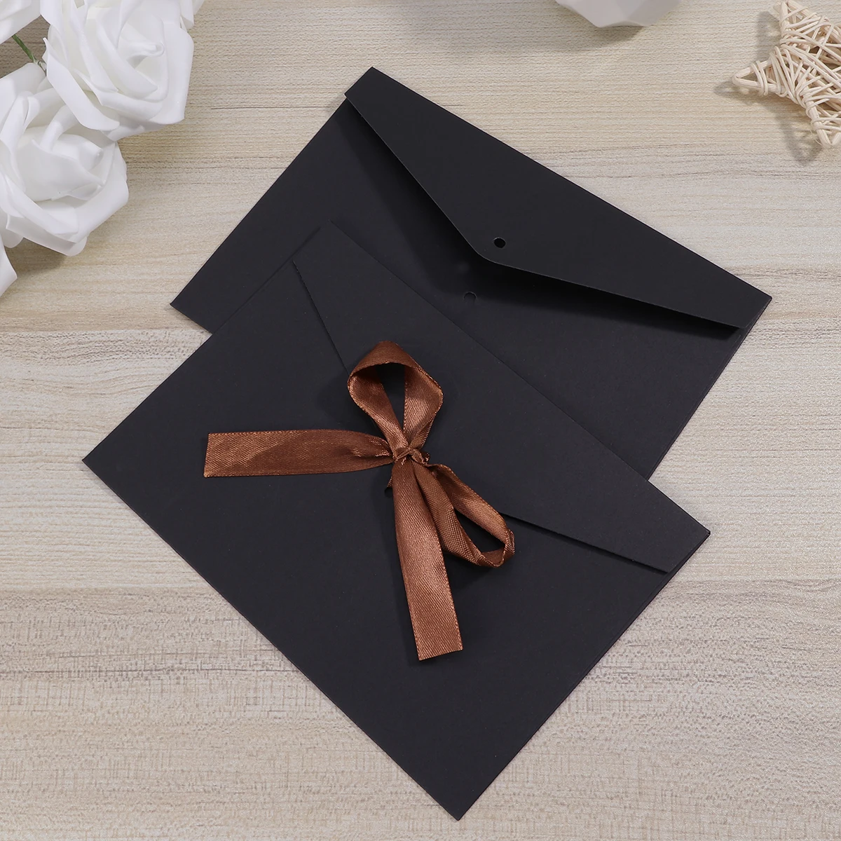 

Vintage Envelope Blank Envelopes Wrapping Envolope Photo Letter Creative Bow Solid Color