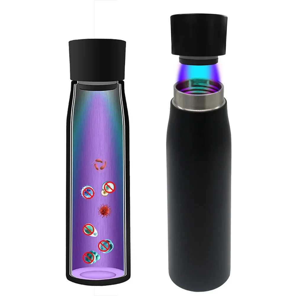 2025 New Digital Smart Water Bottle Ultraviolet Self-Cleaning Portable Vacuum Cup Touch Screen Thermos Cup With Temperature