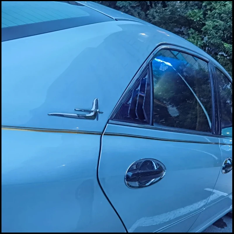 For Toyota Mark X X120 X130 2005-2016 Rear Door Window Shutter Louver Vent Cover Trim Decorate Car Styling Auto Accessories