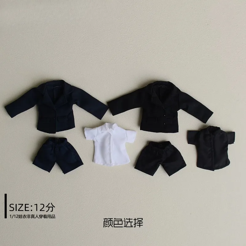 Maßstab 1:12, College-Stil, Anzug, Hemd, Weste, Shorts, Soldatenkleidung, Modell, passend für 6'' Romankey Actionfigur, Körper, Asi 3.0 BJD-Puppe – Detail 3