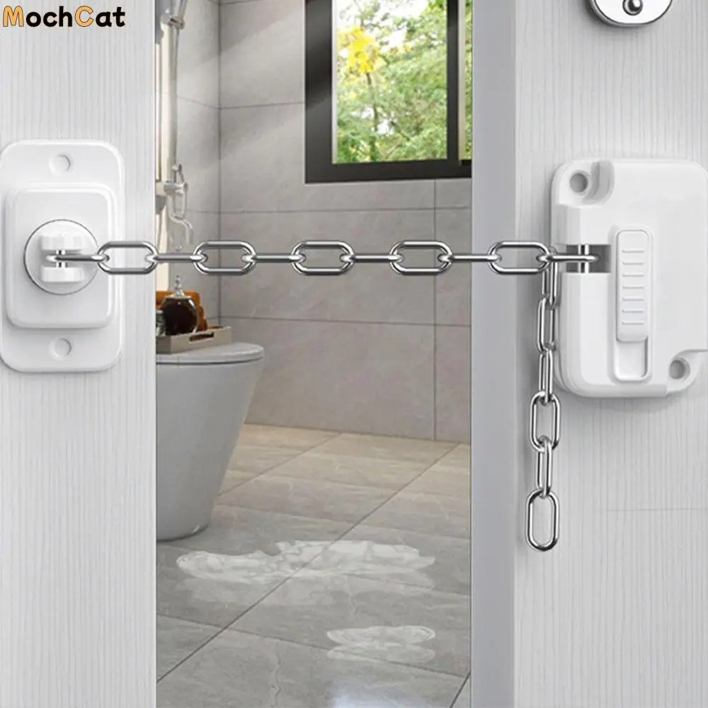 

Sturdy ABS Child Safety Window Chain Stainless Steel Non-marking Adhesive Paste Window Stopper Protection Lock Freezer Cabinet