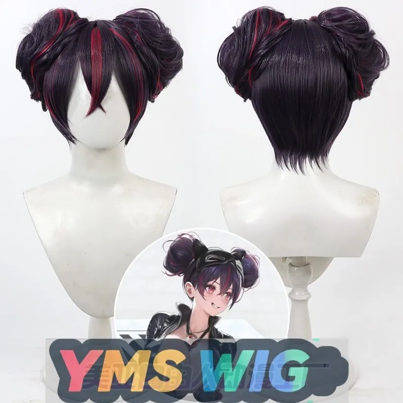 

【YMS WIG】Nikke Goddess Of Victory Escape Queen Kansi Cosplay Wig Two-Piece Double Hair Bun Scalp