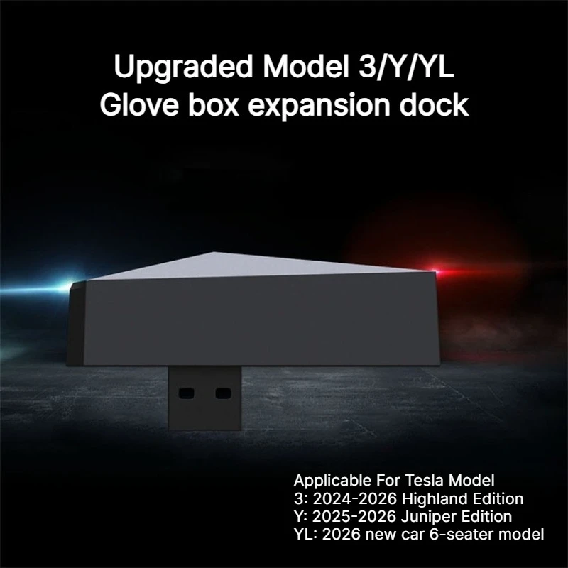 Handschuhfach-USB-Hub für Tesla New Model YL/Y Juniper Model 3 Highland Typ-C-Anschluss Digitalanzeige Splitter Docking-Erweiterungsdock – Detail 1
