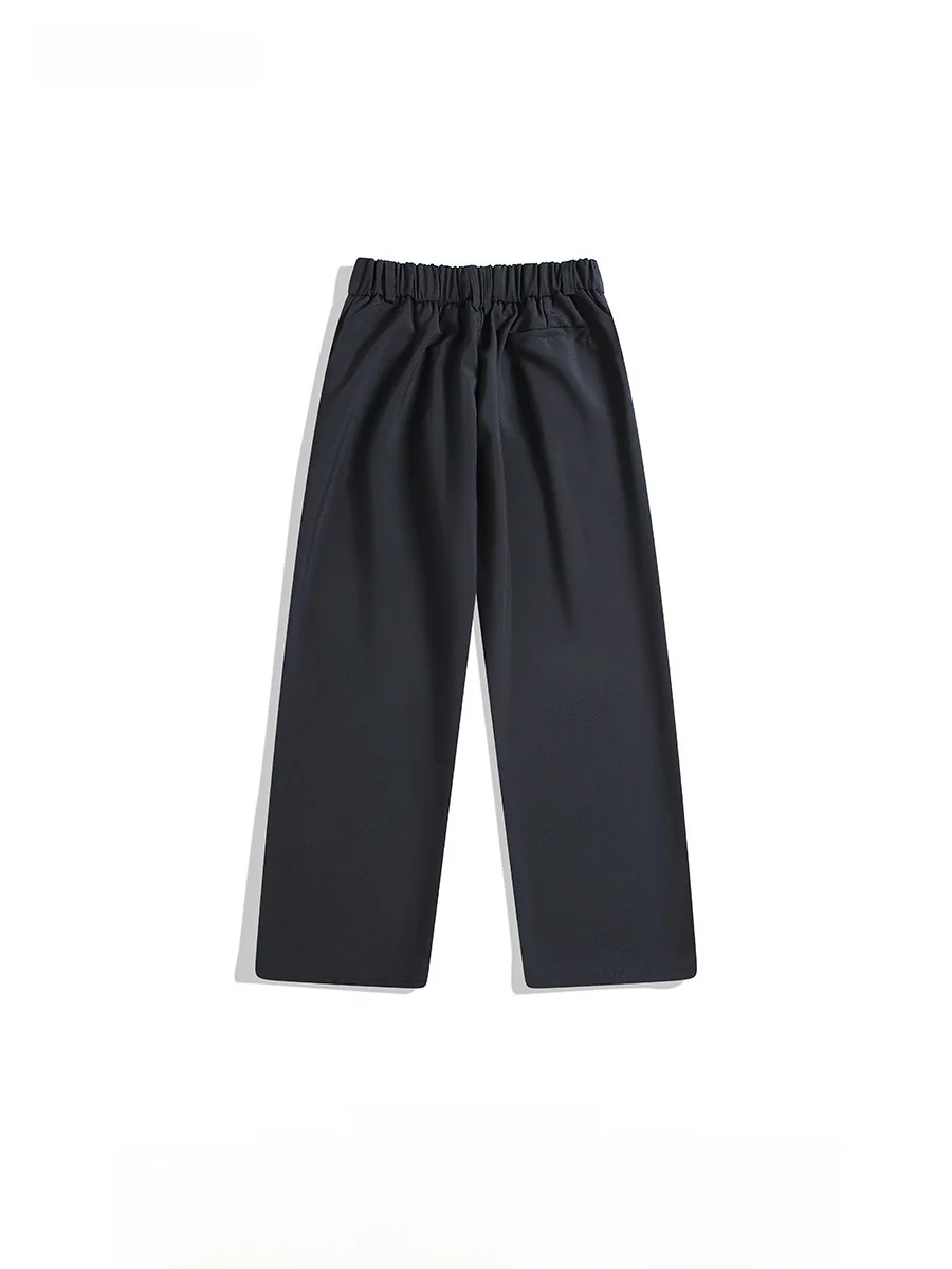 Boyue ريترو اليابانية Sle لون نقي الحرير الجليد Drapey West السراويل ex عادية الراقية الشعور السراويل الطويلة مستقيم الساق الجينز #2