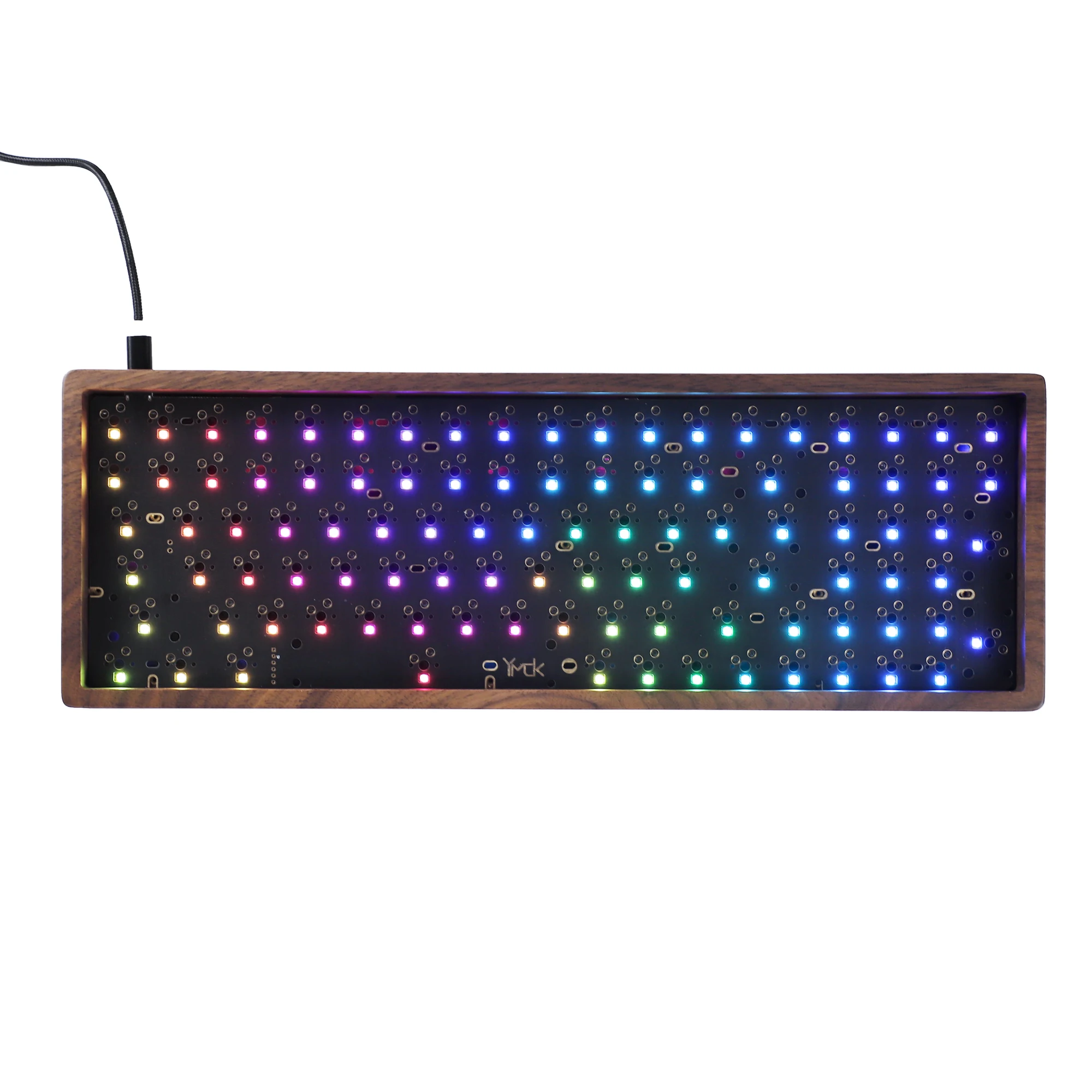 

YMDK NYM96 Pro Fully Programmable Hotswap RGB PCB Walnut Beech Case Wood Support ANSI DIY Kit(RGB South Facing Kit)