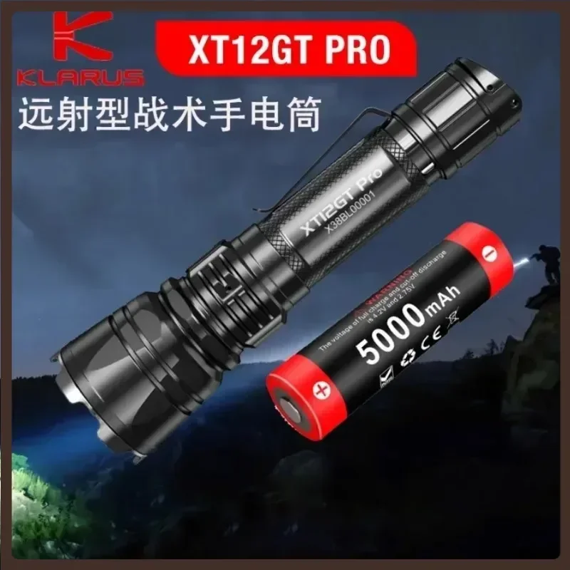 

KLARUS XT12GT PRO Rechargeable Tactical Flashlight Luminus SFT40 1600LM Torch Light By 18650 Battery For Daily Carrying Patrol