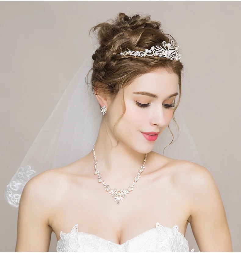 Silver Color Crystal Crowns And Tiaras Princess Prom Rhinestone Diadem Crown Tiara Headband For Women Bride Wedding Hair Jewelry image 3