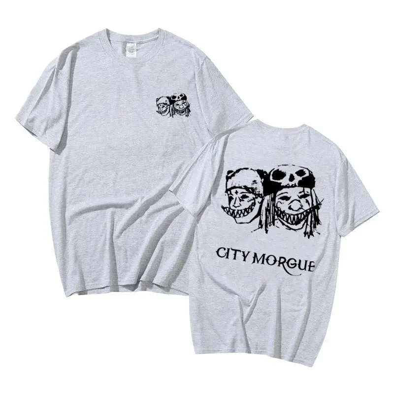 Rapper Men's Casual Cartoon Fun T-shirt Retro ZillaKami City Morgue Double-sided Printed T-shirt Men's Hip-hop Oversized T-shirt