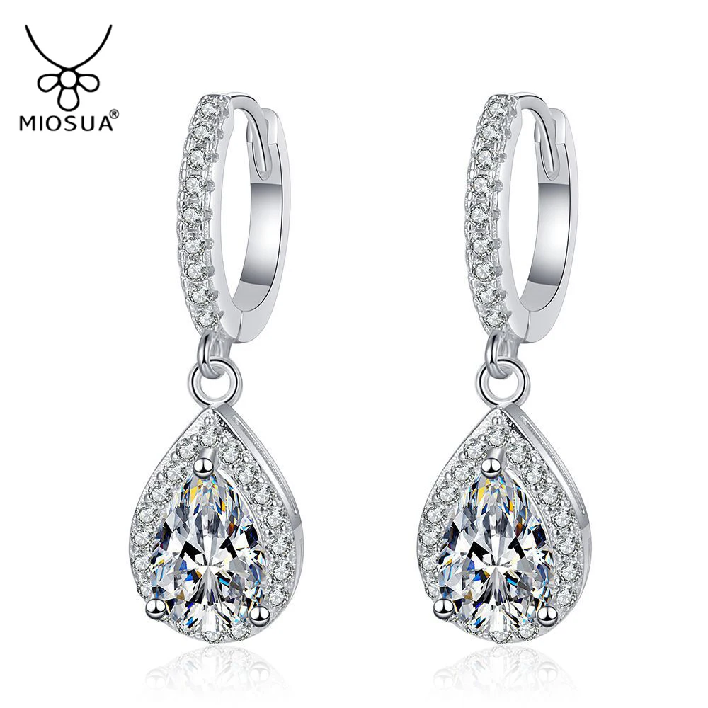 1 Carat D Color Moissanite Earrings For Women 100% 925 Sterling Silver Earring 2021 Trend Wedding Jewelry  Certificate