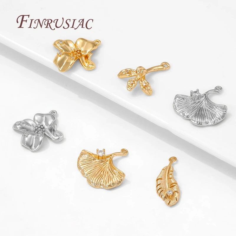 Decorative Pendants 18K Gold Plated Pendants For Earrings,Flowers/Sun/Moon Charms For Jewelry,DIY Bracelets Making Accessories - view 4