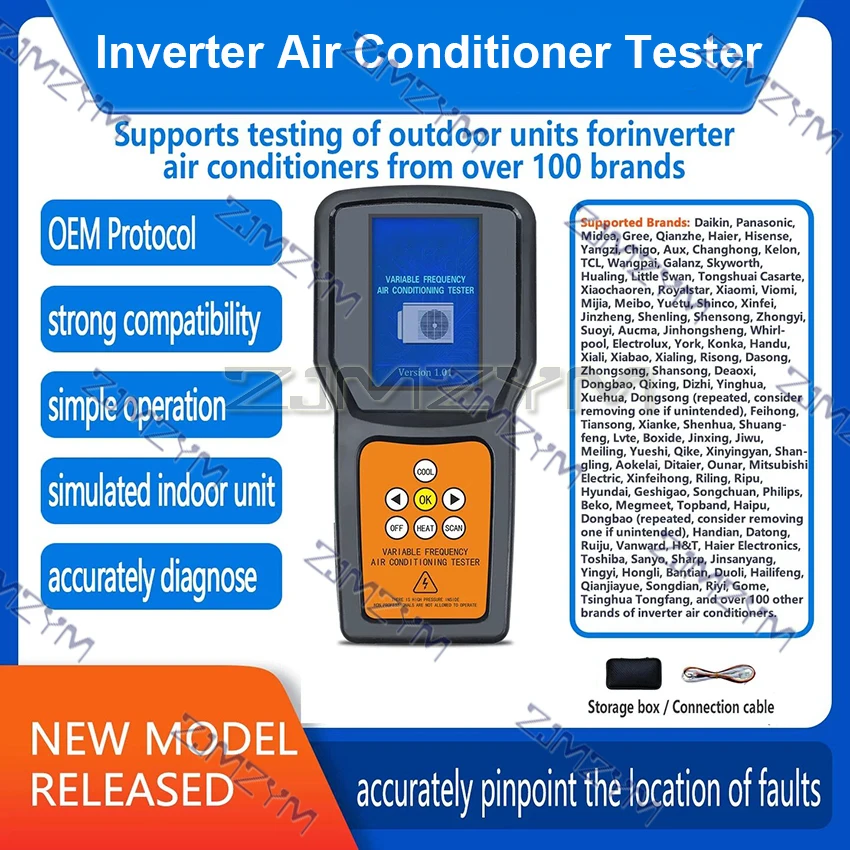 English Version Inverter Air Conditioner Detector Supports 100+ Brands Inverter Air Conditioner External Machine Testing