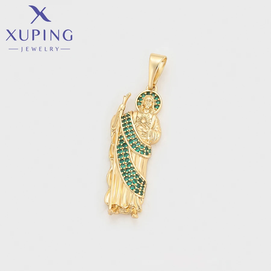 Xuping Jewelry New Trendy Religion Charms Pendant Necklaces for Women Party Gift Gold Color Plated Jewellery X000748170