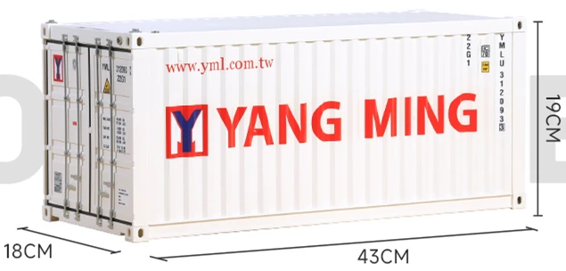 1/14 Scale 20 Foot Container Display Box with LED Light Fits for TAMIYA Hercules Truck Trailer