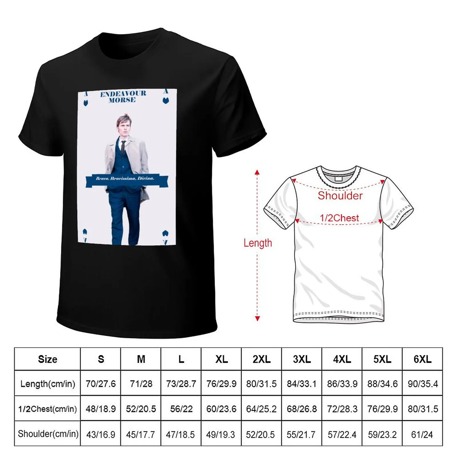 Endeavour Morse- king of hearts T-Shirt Street Art Print Tee Shirt
