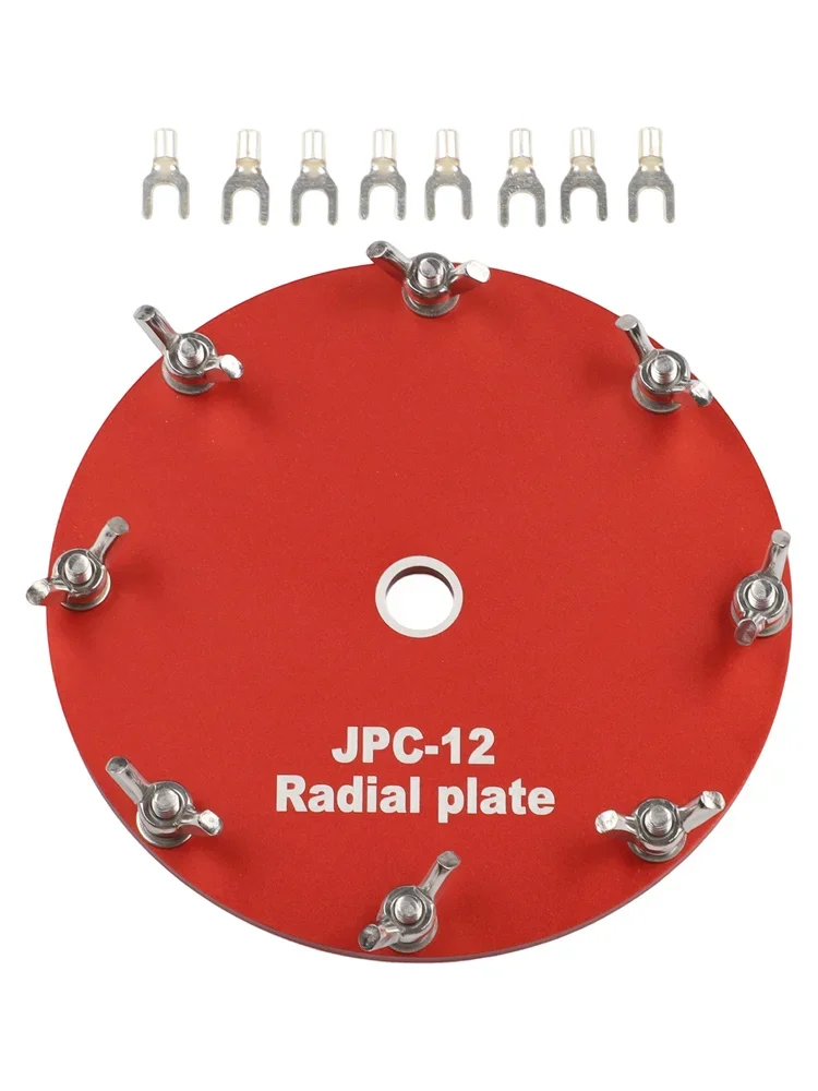 アルミ製接地グリッドプレート-11cm-赤色-pac-12-jpc-12用-ポータブル短波アンテナ-ラジオ信号安定化アクセサリー