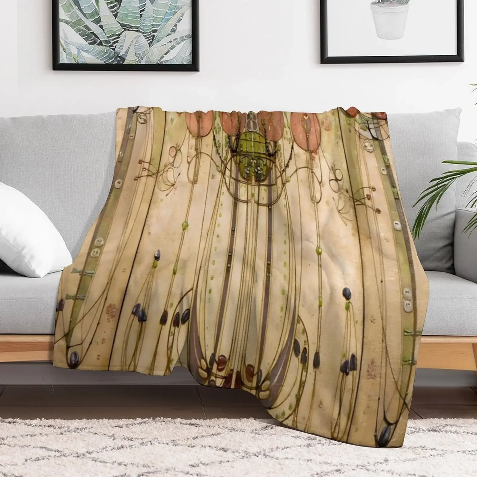 Charles Rennie Mackintosh- The Wassail Throw Blanket Cozy Microfiber Throw Blanket for Home Bedroom