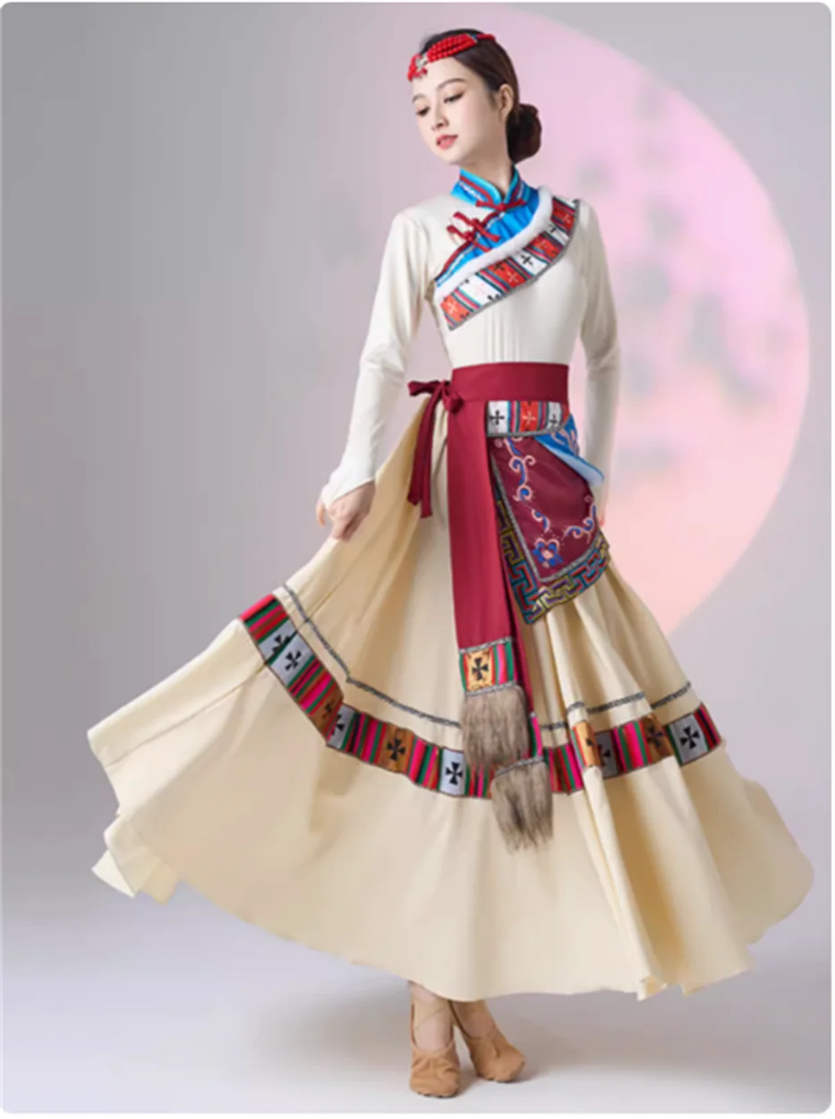 

Tibetan dance performance costume girl