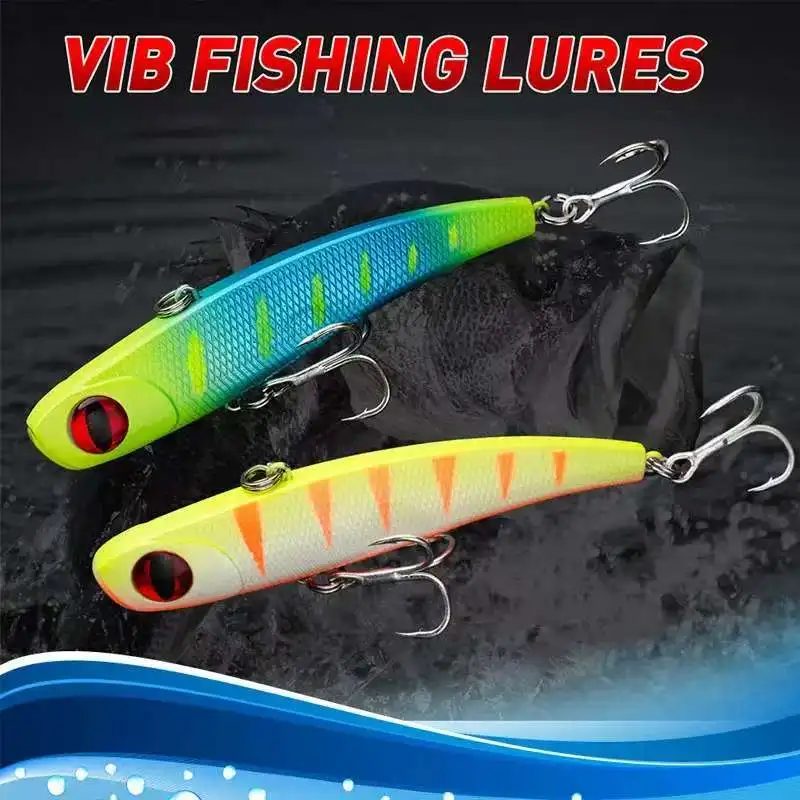 6 colors Fishing lure winter ice Fishing Tremor VIB Lure Rattlin Bait Sinking Spinning Swimbait