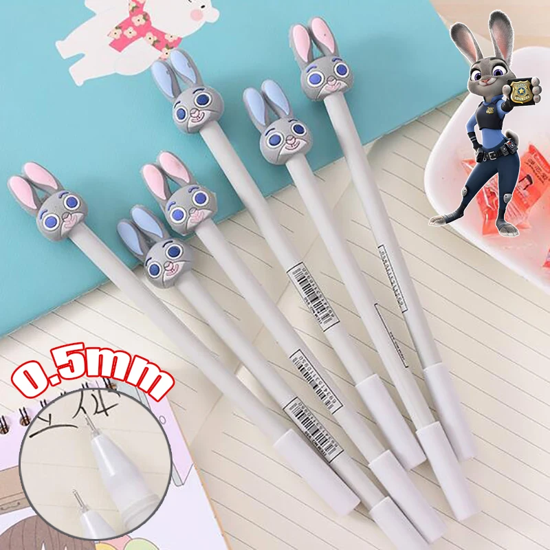

Гелевая ручка Disney Zootopia Judy, мультяшная ручка для подписи, 0,5 мм, черные чернила, студенческие экзаменационные письменные принадлежности, милые офисные школьные принадлежности