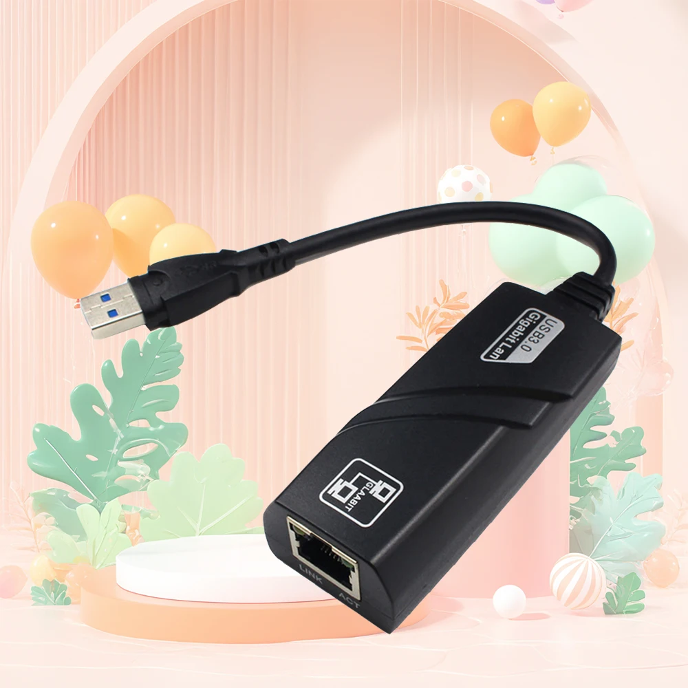 Tarjeta de red Ethernet RJ45 con cable USB 3.0 a Gigabit LAN (10/100/1000) Adaptador de red Mbps para PC