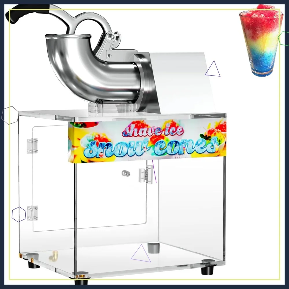 

Коммерческая машина для приготовления снежных конусов 48 л, электрический аппарат для льда 500 фунтов/час для вечеринок и семейных встреч, 300 Вт, для приготовления пушистого льда