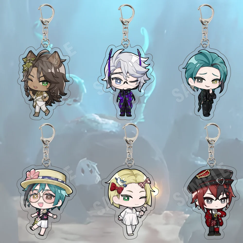 Scb Set Twisted Wonderland 6CM Chibi Acrylic Keychain Game Bag Charm Full ...
