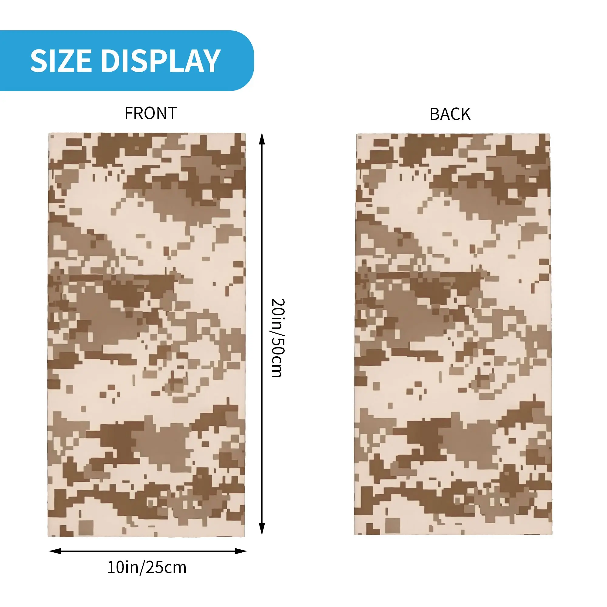 Immagine 3: Sciarpa Bandana Blurry (8) con Stampa Camouflage Digitale, Multiuso, Unisex, Antivento