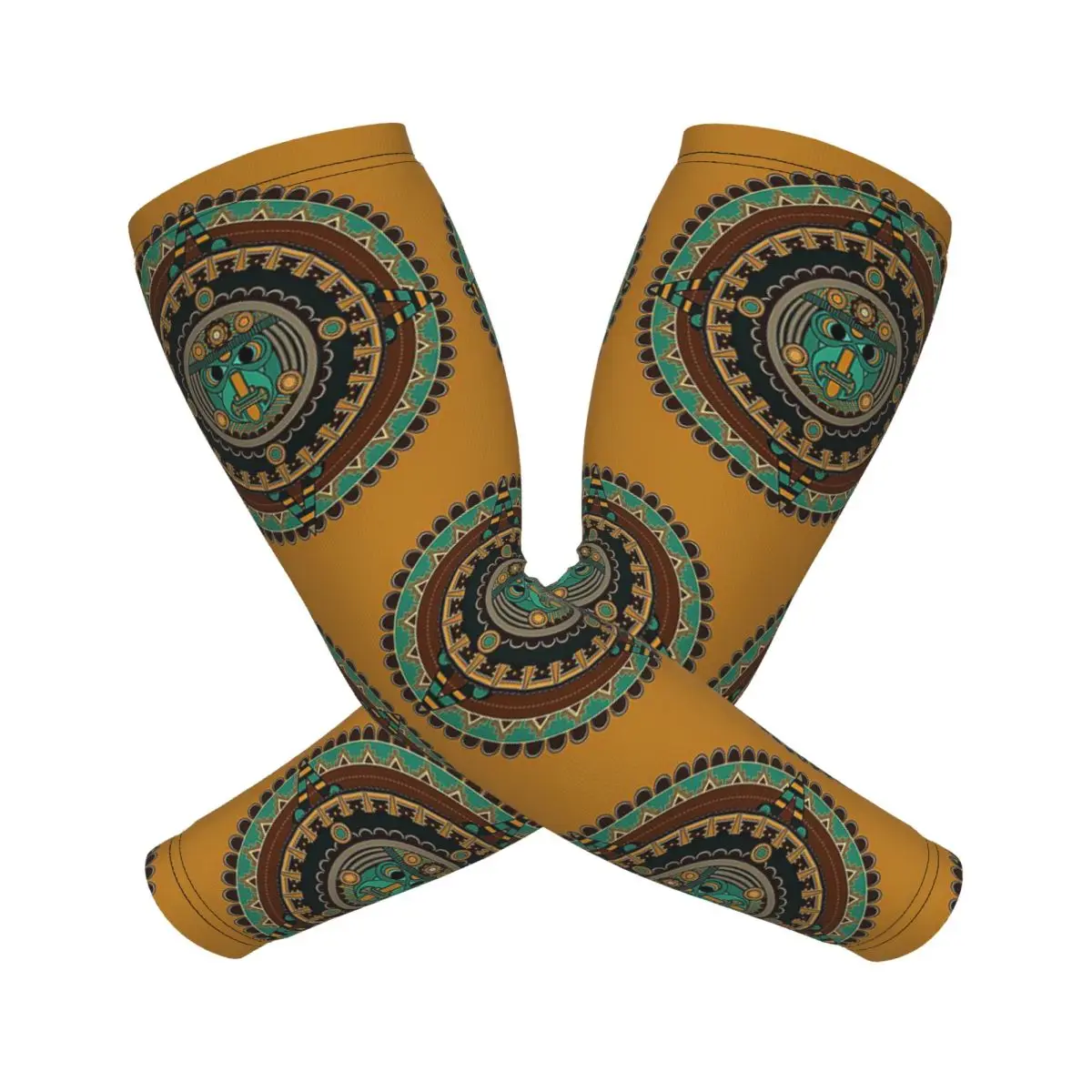 

Ацтекский календарь с рукавами для мужчин и женщин, защита от солнца и ультрафиолета, татуировка, покрытие для спорта, охлаждение, езда на велосипеде