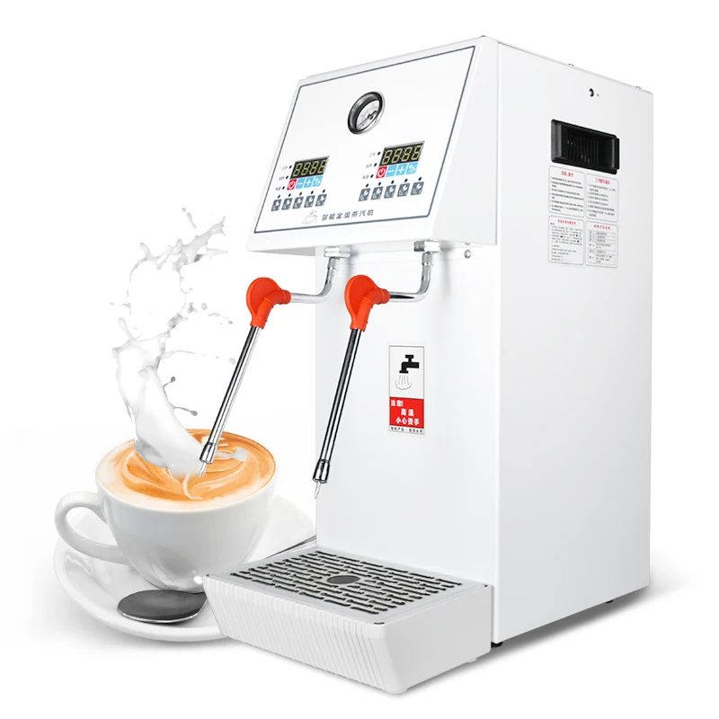 Automatische Melk Stoomboot Elektrische Koffie Opschuimmachine 10l Professionele Drie Gat Pomp Emboss Commerciële Melkopschuimer, 220v