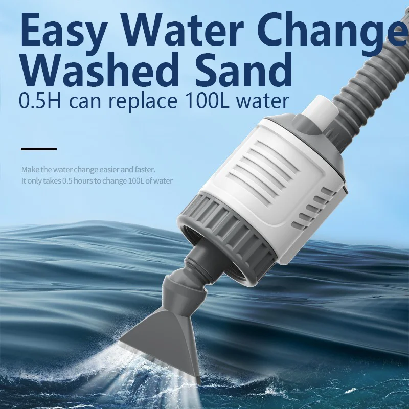 

Fish Tank Electric Water Changer Multi-functional Aquarium Cleaning Tool Submersible Oxygen Pump Fish Feces Sand Washing Cleaner