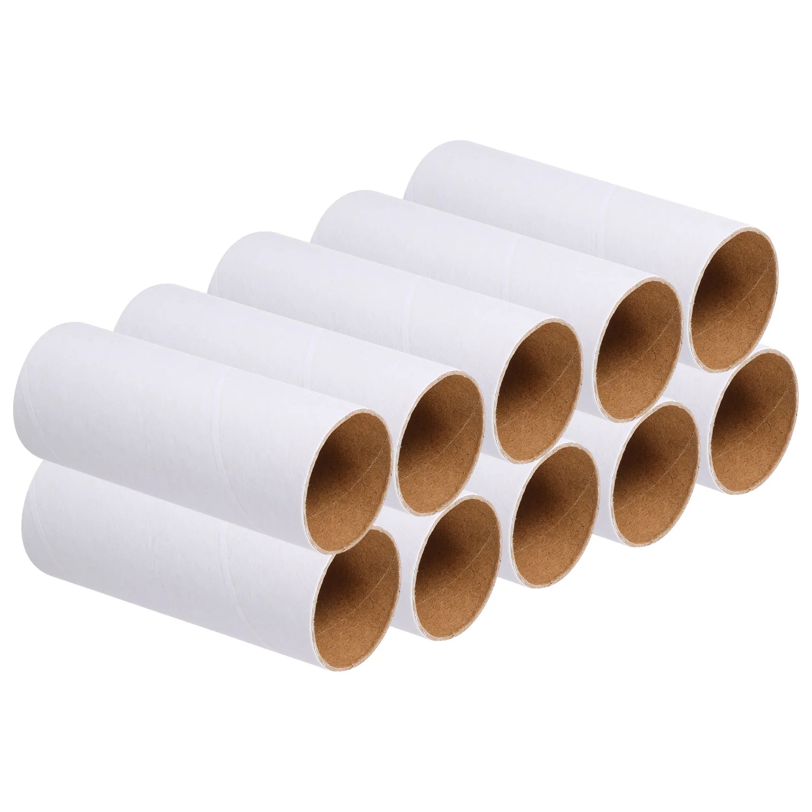 

10 Pcs Cardboard Paper Roll Round Empty Kraft Tube Cylinder Christmas Craft Supplies