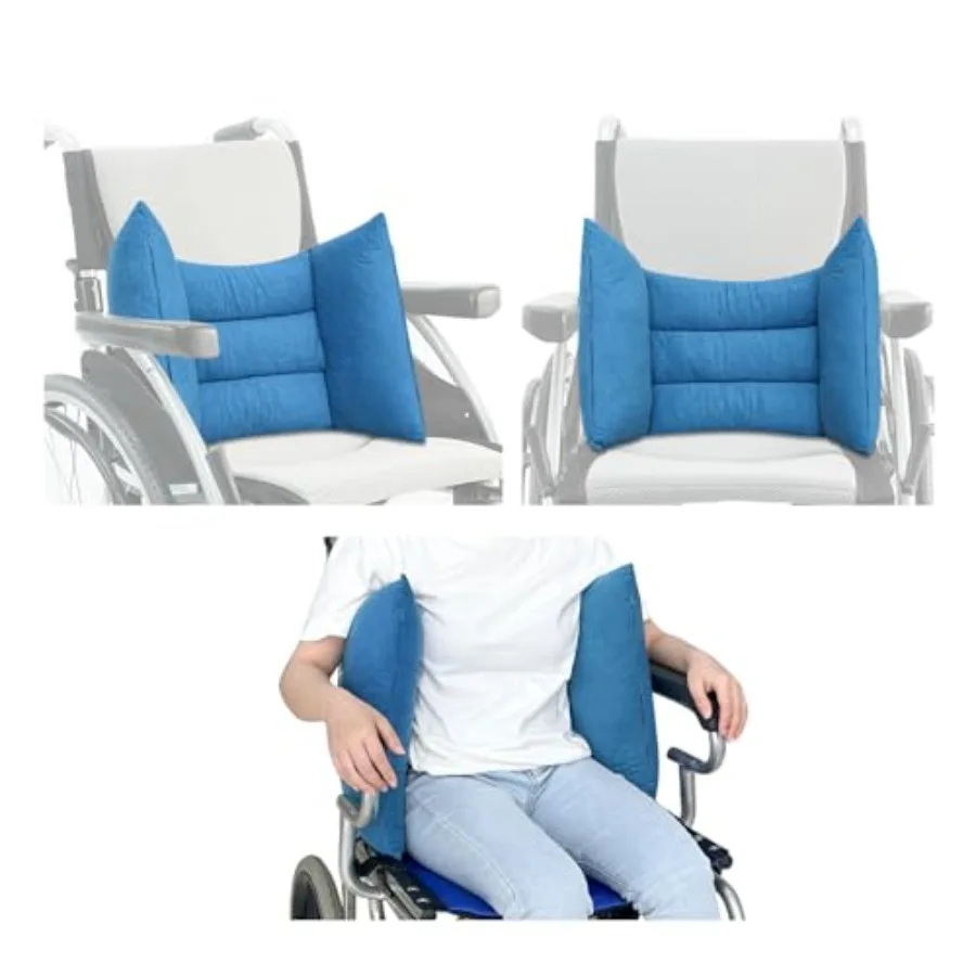 

Lateral Support for Wheelchair Back Support Cushion for Pressure Relief Folding Pads Improving Better Posture Sitting Assist We