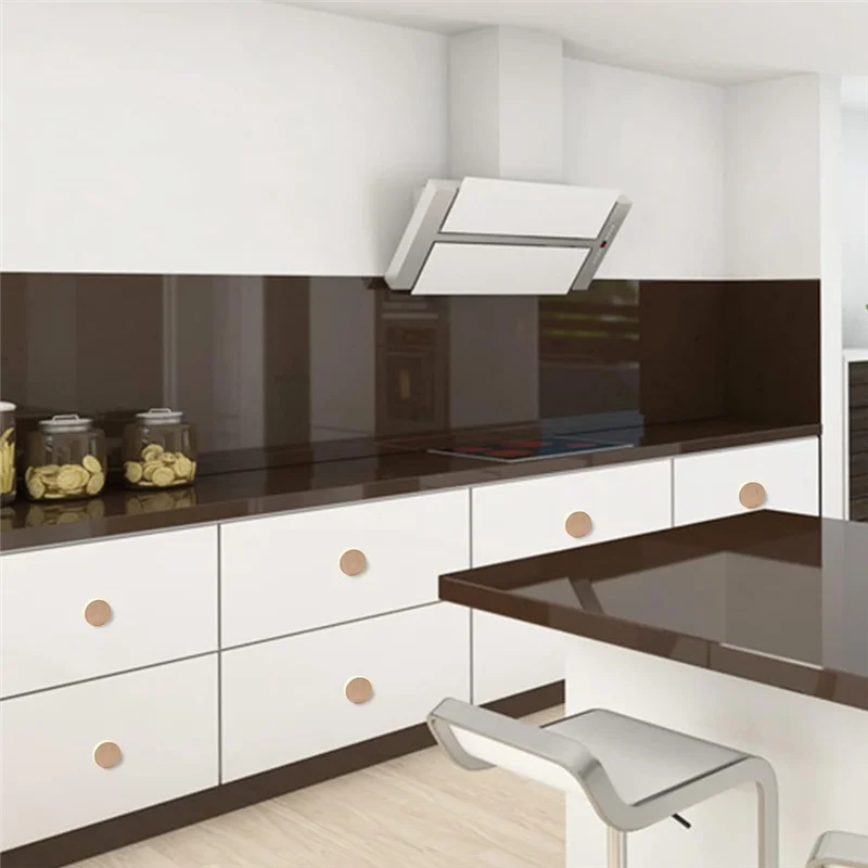 مقابض أدراج خشبية مستديرة من ABGR، مقابض أدراج أثاث الخزانة الخشبية، مناسبة لخزانة ملابس الأدراج (24 قطعة)