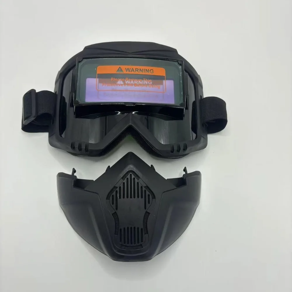 Auto Darkening Welding Glasses Work Protective Adjustable Band Impact Resistant Welder Mask Face Shield Equipment Face Protector