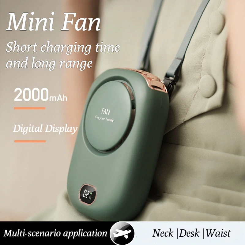 

Новый трансграничный вентилятор Lazy Neck — безлопастной мини-вентилятор с зарядкой через USB и мощным потоком воздуха для ношения талии и шеи