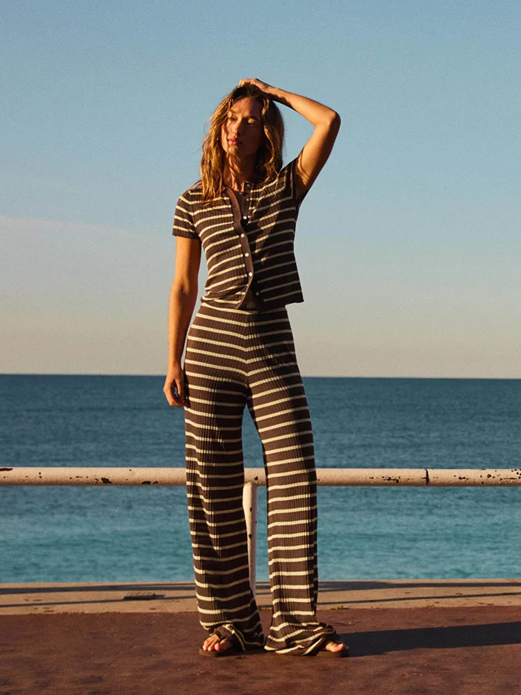 High-End Summer 2026 Short Sleeve Top New Arrival Straight Leg Pants Casual Elegant Women's Chinese Style Clothing